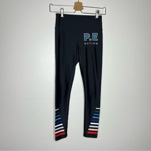 P.E Nation Black Stripe Legging Sz S High Rise